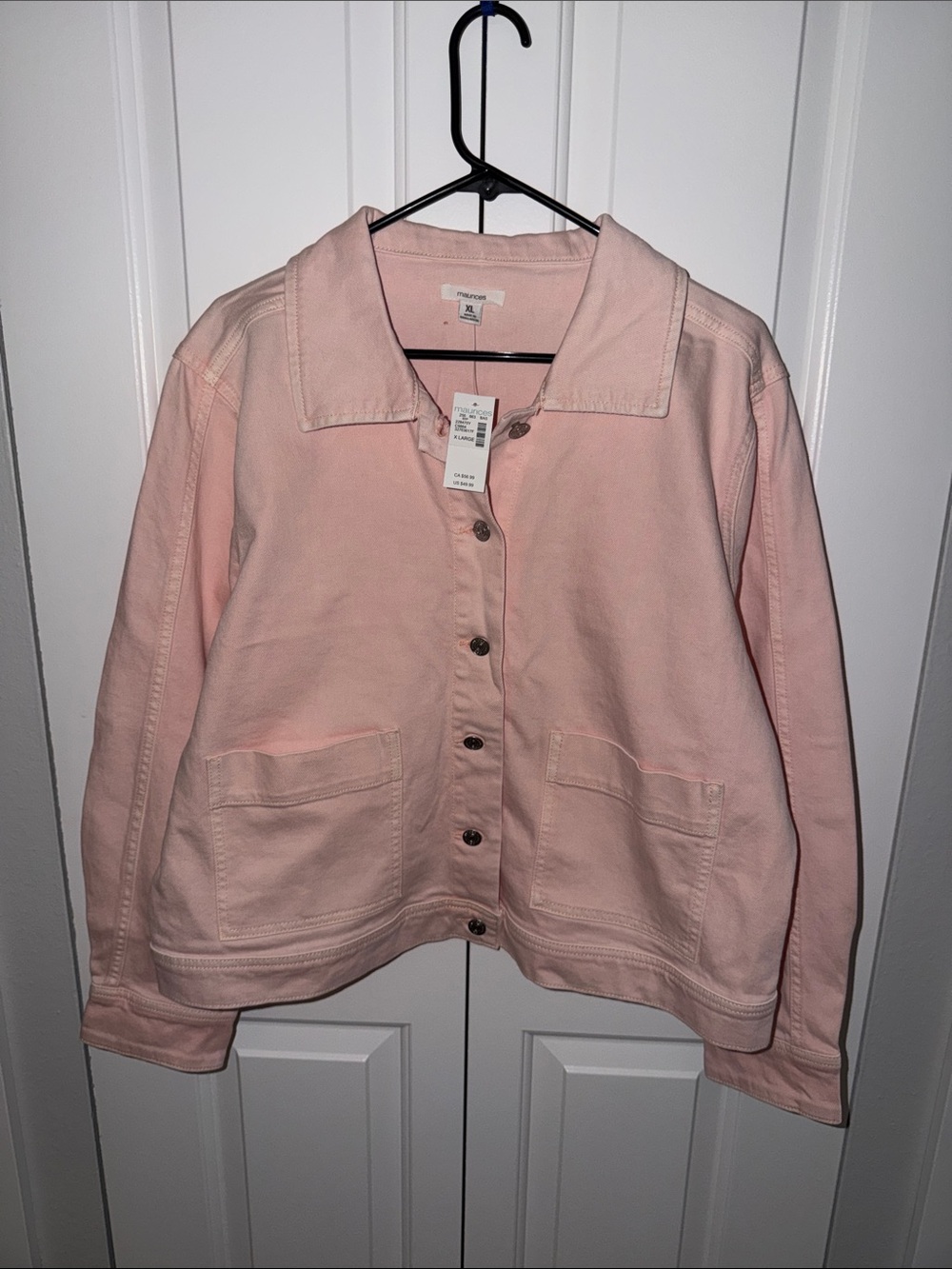 Maurices Soft Pink Denim Jacket